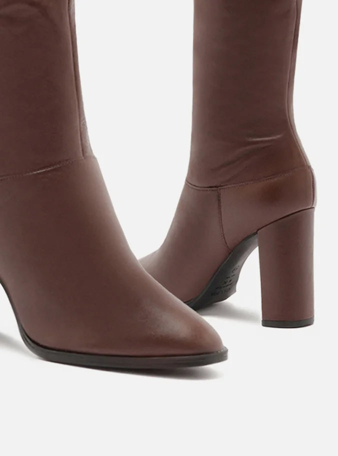 Bota Over The Knee Couro