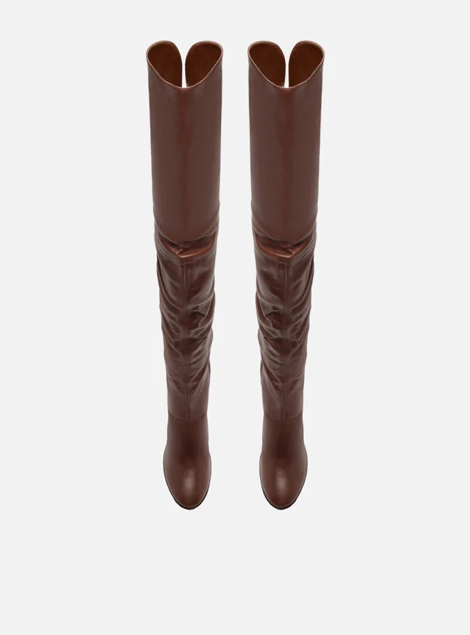 Bota Over The Knee Couro