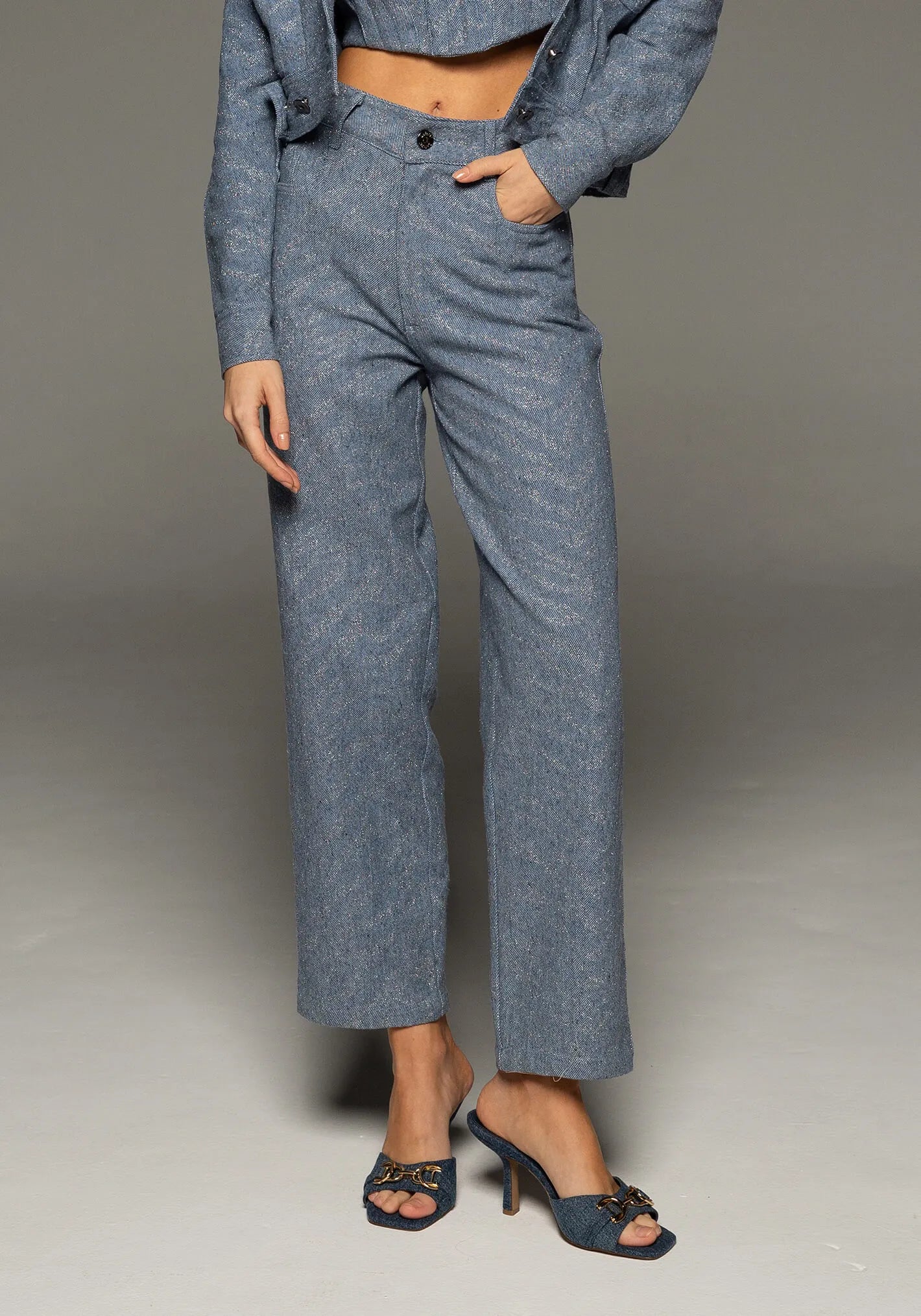 Calça Nuvvi Reta Denim Chic