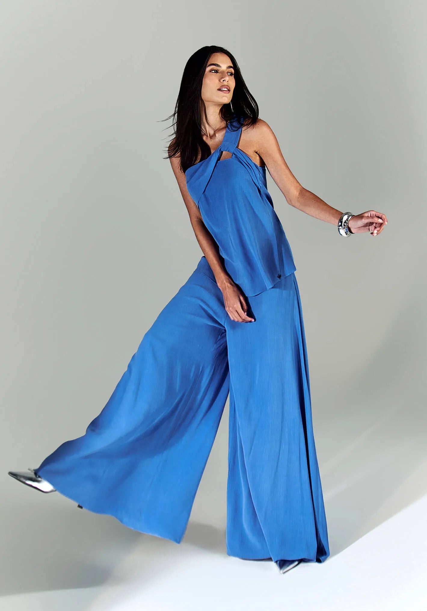 Calça Nuvvi Palazzo Blue Horizon