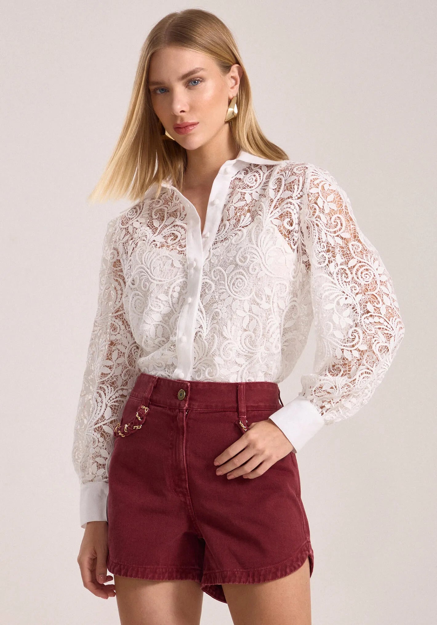 Blusa Nuvvi Elegance Renda Branca