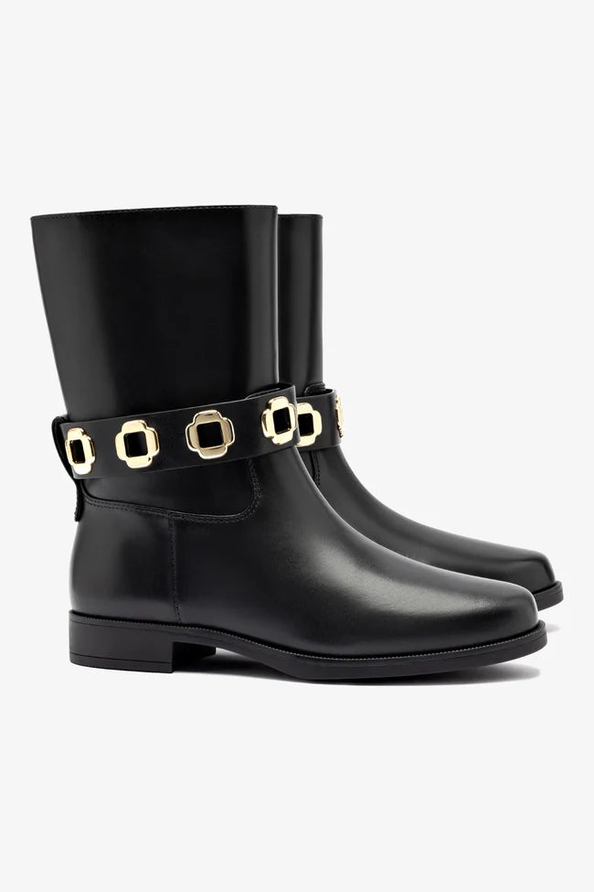 Bota Mila Iconic Flat Preta