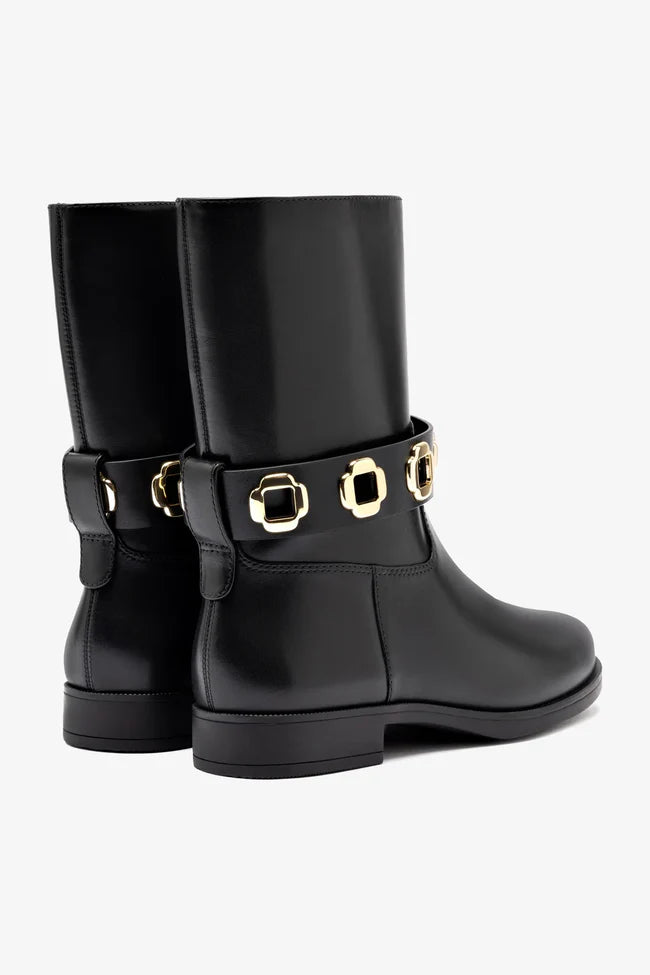 Bota Mila Iconic Flat Preta