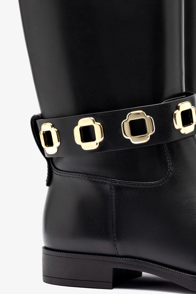 Bota Mila Iconic Flat Preta
