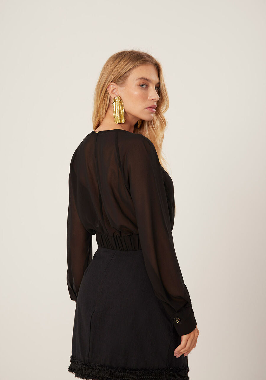 Blusa Nuvvi Elegance Noite Preta