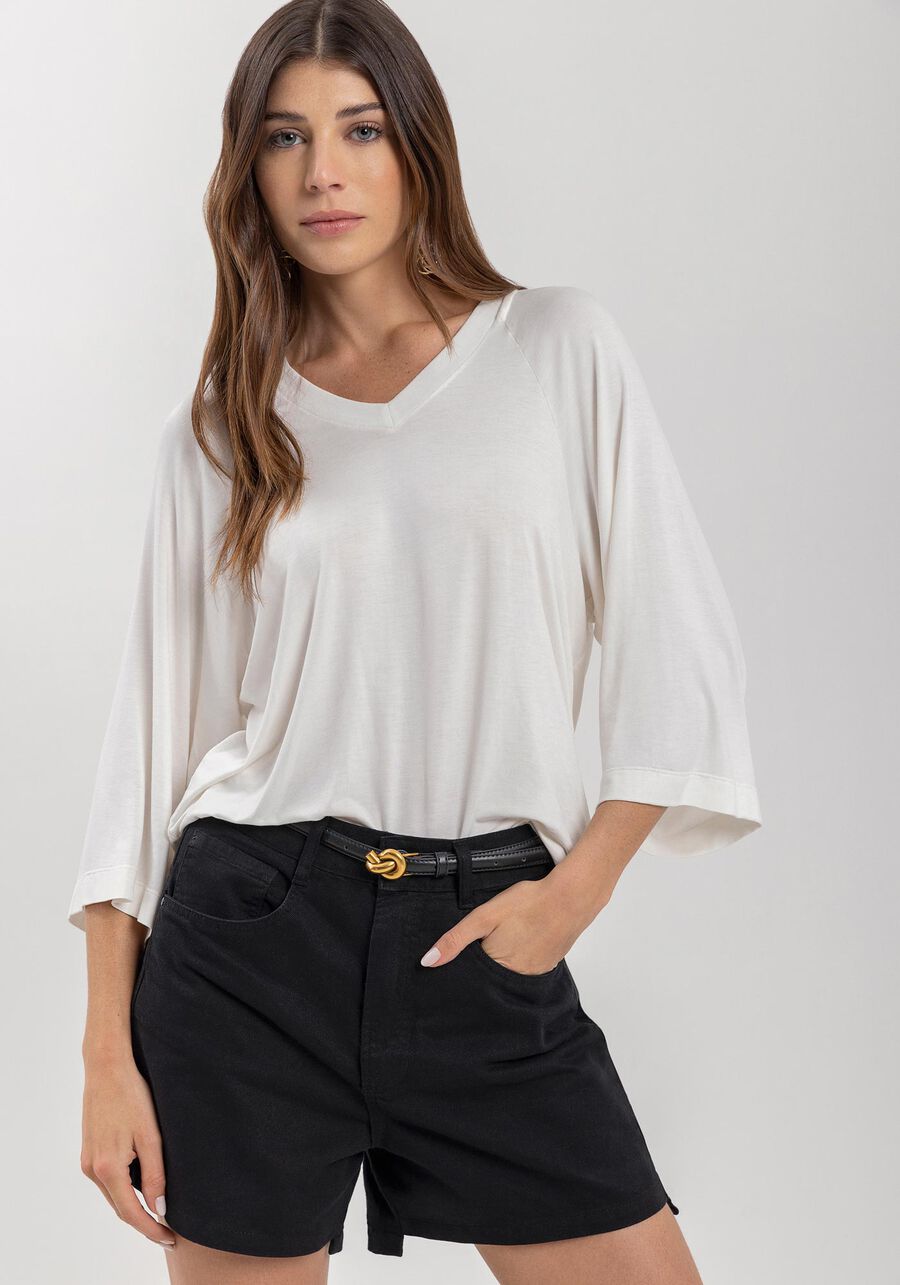 Blusa Nuvvi Oversized Conforto Off-White