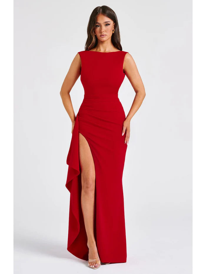 Vestido Longo com Fenda Noélia